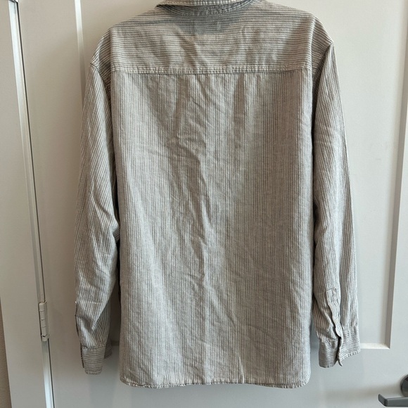 Madewell Gray Striped Button-Up Shirt - Picture 3 of 6